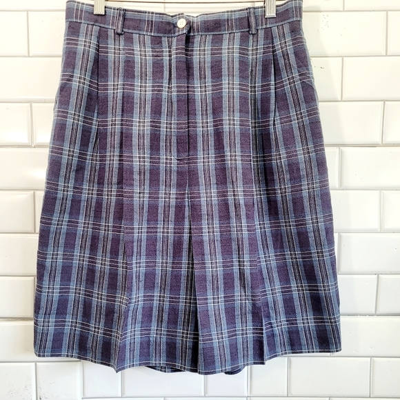 JH COLLECTIBLES Ladies Vintage High Waist Pleated 90s Style Dress Shorts Plaid P - Picture 1 of 6